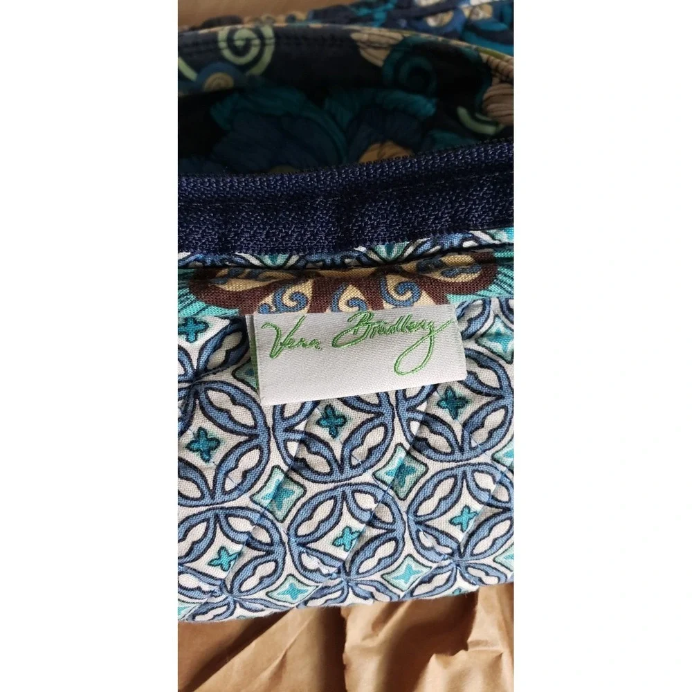 Vintage Vera Bradley Laptop Case & Lunch Bag Blue Floral Quilted Set Made in USA